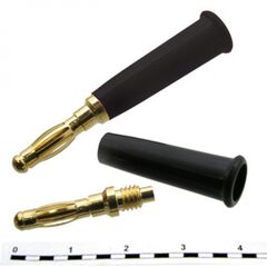 10-0068 B BLACK, штекер 10-0068 b чёрный, под пайку