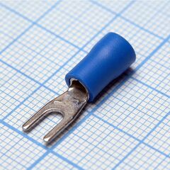 SV2-3.2 Blue, наконечник кабельный вилочный с изоляцией d=3.2мм, сеч. пров.1.5-2.5мм2