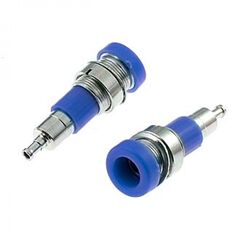 Z010 4MM PANEL JACK BLUE, гнездо z010 4 мм на панель jack синий, на панель под пайку