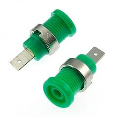 Z017 4MM GREEN, гнездо z017 4 мм зеленый, на панель под пайку