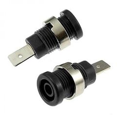 Z017 4MM BLACK, гнездо z017 4 мм черный, на панель под пайку