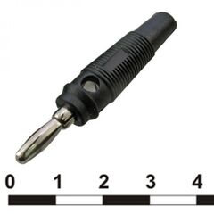 10-0074 BLACK, штекер 10-0074 черный, винтовое крепление
