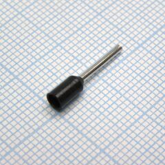 HE 0510 Black, наконечник кабельный торцевой трубчатый с изоляцией, l=16/10мм, сеч. пров. 0.5мм2