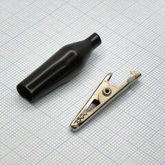 крокодил 8002 BLACK(1226), зажим типа крокодил