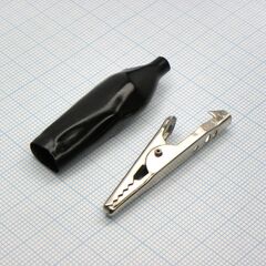 крокодил 8003 BLACK(1227), зажим типа крокодил