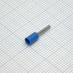 HE 7508 Blue, наконечник кабельный торцевой трубчатый с изоляцией, l=14.6/8мм, сеч. пров. 0.75мм2