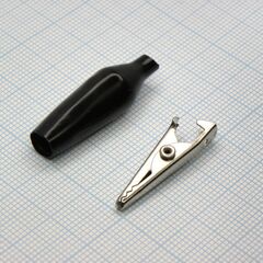 крокодил 8001 BLACK(1225), зажим типа крокодил