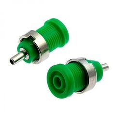 Z014 4MM PANEL JACK GREEN, гнездо z014 4 мм на панель jack зеленый, на панель под пайку