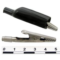 8-0031 BLACK, зажим-крокодил 8-0031, черный