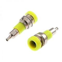 Z010 4MM PANEL JACK YELLOW, гнездо z010 4 мм на панель jack желтый, на панель под пайку
