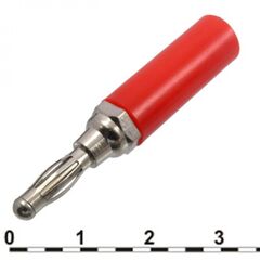10-0072 A RED, штекер 10-0072 a красный, под пайку