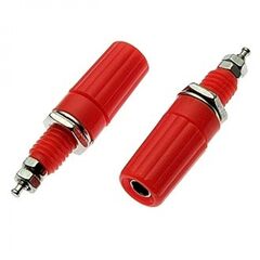 Z019 4MM BINDING POST RED, клемма приборная z019 4 мм, красный, на панель под пайку