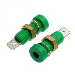Z032 4MM SOCKET GREEN, клемма приборная z032 4 мм, разъем зеленый, диаметр 4 мм