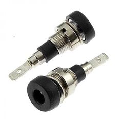 Z007 2MM PANEL JACK BLACK, гнездо z007 2 мм на панель jack черный, на панель под пайку