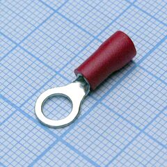 RV1.25-5 Red, наконечник кабельный кольцевой с изоляцией d=5.3мм, сеч. пров.0.5-1.5мм2