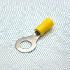 RV5.5-8 Yellow, наконечник кабельный кольцевой с изоляцией d=8.4мм, сеч. пров.4.0-6.0мм2