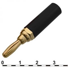 10-0071 B BLACK, штекер 10-0071 b черный, под пайку