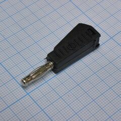 Щуп (1321B) черный, щуп однополюсный banana plug чёрный