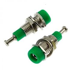 Z008 2MM PANEL JACK GREEN, гнездо z008 2 мм на панель jack зеленый, на панель под пайку