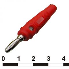 10-0074 RED, штекер 10-0074 красный, винтовое крепление