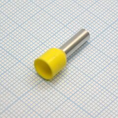 HE 6012 Yellow, наконечник кабельный торцевой трубчатый с изоляцией, l=20/12мм, сеч. пров. 6.0мм2