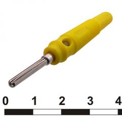 10-0077 YELLOW, штекер 10-0077 желтый, винтовое крепление