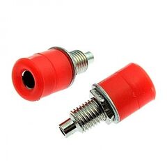 Z031 4MM SOCKET RED, клемма приборная z031 4 мм, разъем красный, диаметр 4 мм