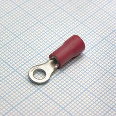 RV1.25-3.7M Red, наконечник кабельный кольцевой с изоляцией d=3.7мм, сеч. пров.0.5-1.5мм2