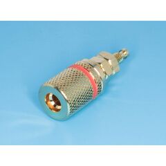 BPA-1R, клемма на приборный блок 4мм, позолоченная, красная