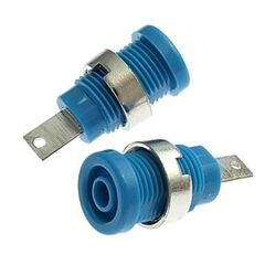Z013 4MM PANEL JACK BLUE, гнездо z013 4 мм на панель jack синий, на панель под пайку