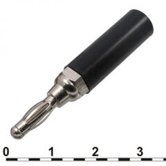 10-0072 A BLACK, штекер 10-0072 a черный, под пайку