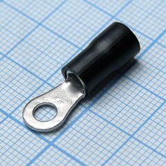 RV3.5-4 Black, наконечник кабельный кольцевой с изоляцией d=4.3мм, сеч. пров.2.5-4.0мм2