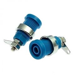 Z016 4MM PANEL JACK BLUE, гнездо z016 4 мм на панель jack синий, на панель под пайку