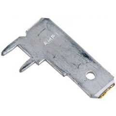 63951-1, клемма на печатную плату, 6.35мм x 0.81мм, 0.25" x 0.032", латунь, 1.4 мм, олово, серия faston 250