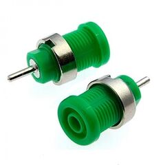 Z015 4MM GREEN, гнездо z015 4 мм зеленый, на панель под пайку