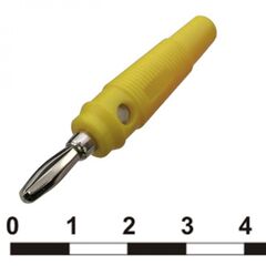 10-0074 YELLOW, штекер 10-0074 желтый, винтовое крепление