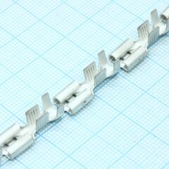 62428-2, клеммы быстрого гнездо(6.3 мм) 10-12awg латунь с покрытием олова , лента на катушке