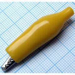 крокодил 8002 Yellow(1226), зажим типа крокодил