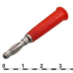 10-0068 A RED, штекер 10-0068 a красный, под пайку