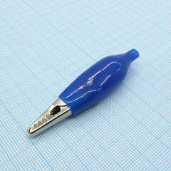 крокодил 8003 BLUE(1227), зажим типа крокодил