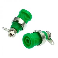 Z016 4MM PANEL JACK GREEN, гнездо z016 4 мм на панель jack зеленый, на панель под пайку