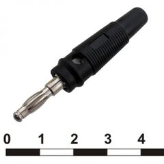 10-0075 BLACK, штекер 10-0075 черный, винтовое крепление