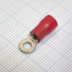 RV2-3.2 Red, наконечник кабельный кольцевой с изоляцией d=3.2мм, сеч. пров.1.5-2.5мм2