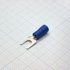 SV2-4L Blue, наконечник кабельный вилочный с изоляцией d=4.3мм, сеч. пров.1.5-2.5мм2