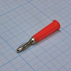Щуп (1323R) красный, щуп однополюсный banana plug красный