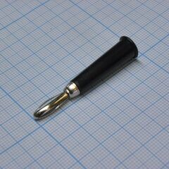 Щуп (1323B) черный, щуп однополюсный banana plug чёрный