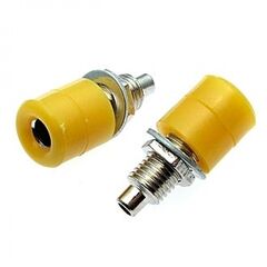 Z031 4MM SOCKET YELLOW, клемма приборная z031 4 мм, разъем желтый, диаметр 4 мм