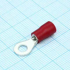 RV2-4L Red, наконечник кабельный кольцевой с изоляцией d=4.3мм, сеч. пров.1.5-2.5мм2