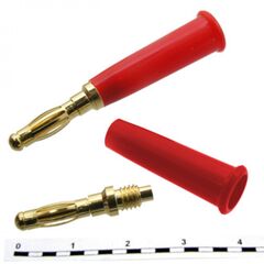 10-0068 B RED, штекер 10-0068 b красный, под пайку