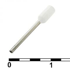 DN00208 WHITE (0.75X8MM), наконечник на кабель dn00208, белый, 0.75x8 мм